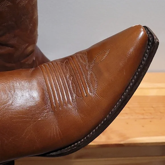 Women's Resistol Brown leather cowboy boots size 9 - Picture 2 of 15